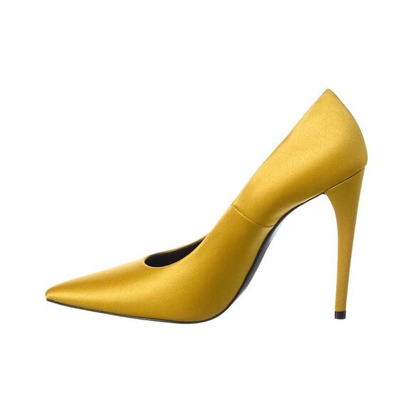 Saint Laurent Monceau 110 Satin Pump, Yellow - Picture 2 of 5